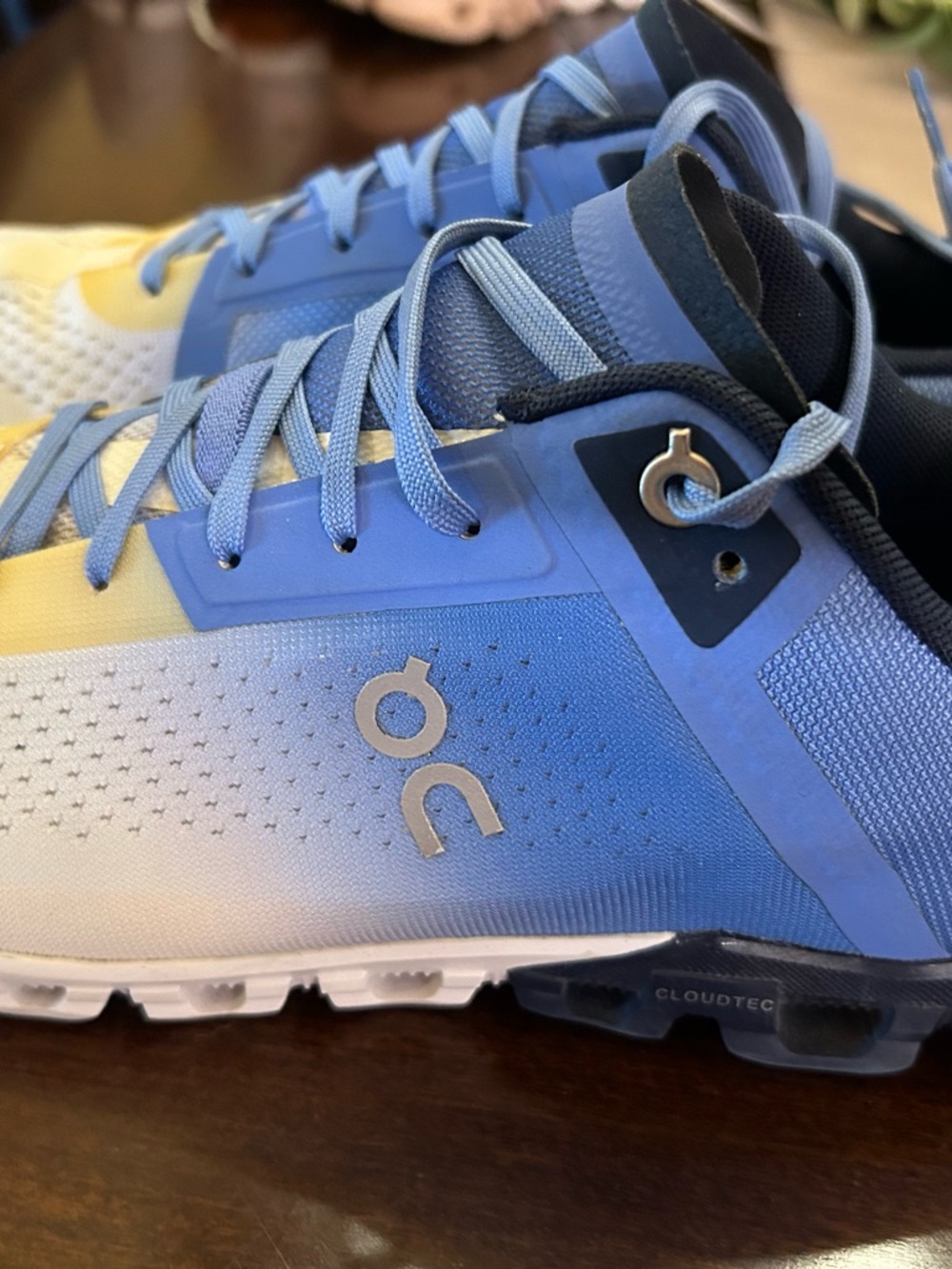 On Running Women's Sneakers in Blue and Yellow